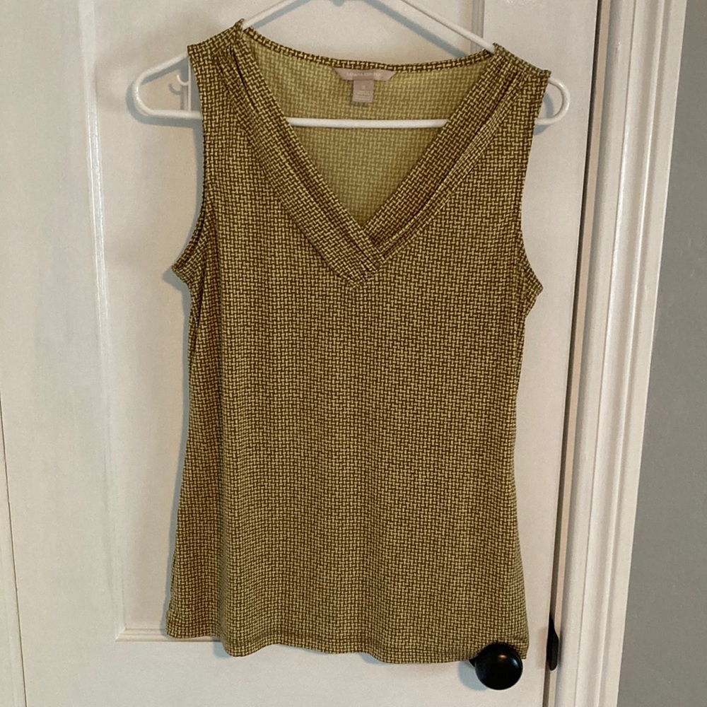 Banana Republic Gold Fitted Tank Top
